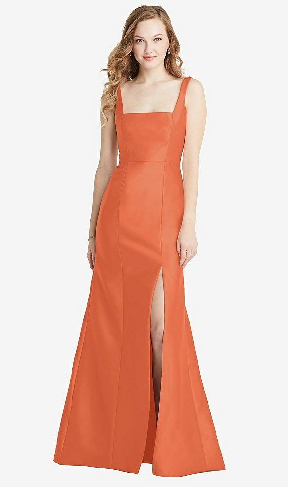 Front View - Portofino Orange Bella Bridesmaids Dress BB135