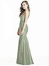 Side View Thumbnail - Sage Bella Bridesmaids Dress BB135