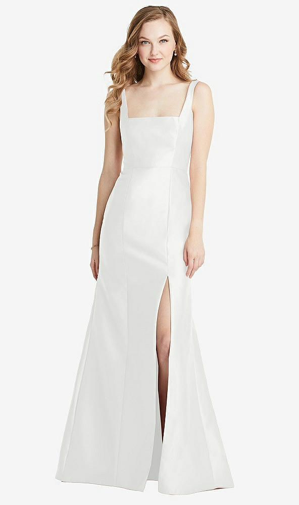 Front View - White Bella Bridesmaids Dress BB135