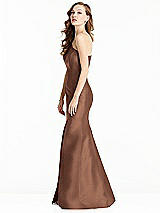 Side View Thumbnail - Cognac Bella Bridesmaids Dress BB137