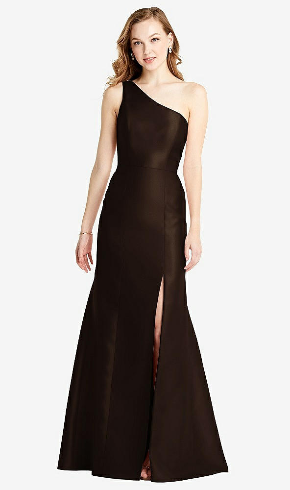 Front View - Espresso Bella Bridesmaids Dress BB137