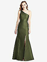 Front View Thumbnail - Olive Green Bella Bridesmaids Dress BB137