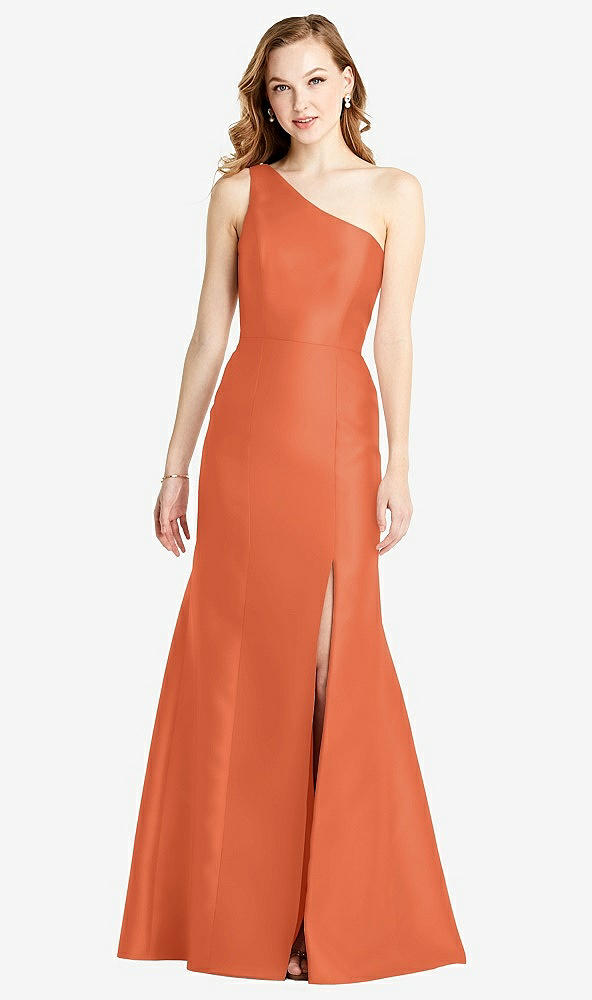 Front View - Portofino Orange Bella Bridesmaids Dress BB137