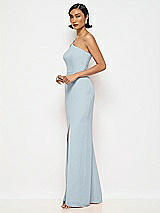 Alt View 2 Thumbnail - Mist One-Shoulder Crepe Trumpet Gown with Front Slit