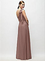 Rear View Thumbnail - Sienna Draped One-Shoulder Maxi Dress with Scarf Bow