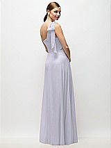 Rear View Thumbnail - Silver Dove Draped One-Shoulder Maxi Dress with Scarf Bow