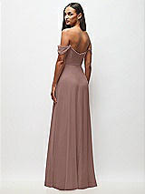 Rear View Thumbnail - Sienna Off-the-Shoulder Basque Neck Maxi Dress with Flounce Sleeves