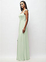 Side View Thumbnail - Mint Green Contoured Wide Strap Sweetheart Maxi Dress