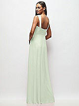 Rear View Thumbnail - Mint Green Contoured Wide Strap Sweetheart Maxi Dress