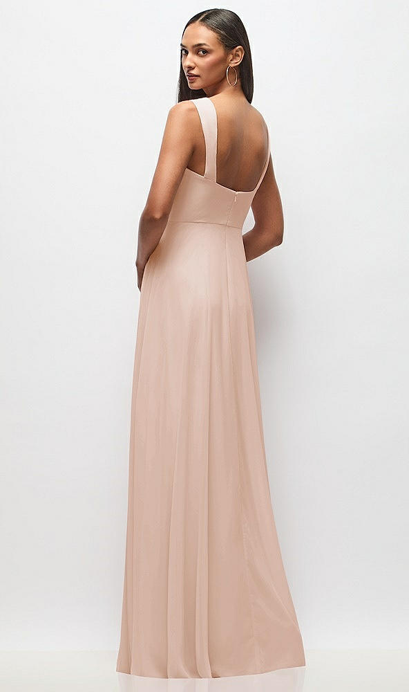Back View - Cameo Contoured Wide Strap Sweetheart Maxi Dress