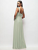 Rear View Thumbnail - Celadon Contoured Wide Strap Sweetheart Maxi Dress