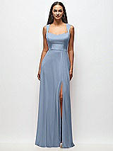 Front View Thumbnail - Cloudy Contoured Wide Strap Sweetheart Maxi Dress