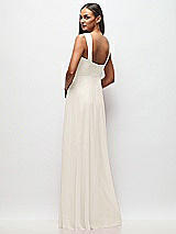 Rear View Thumbnail - Ivory Contoured Wide Strap Sweetheart Maxi Dress