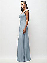 Side View Thumbnail - Mist Contoured Wide Strap Sweetheart Maxi Dress