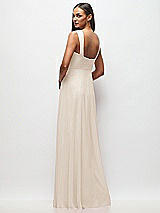 Rear View Thumbnail - Oat Contoured Wide Strap Sweetheart Maxi Dress