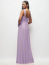 Rear View Thumbnail - Pale Purple Contoured Wide Strap Sweetheart Maxi Dress