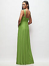 Rear View Thumbnail - Peridot Green Contoured Wide Strap Sweetheart Maxi Dress