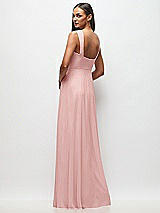 Rear View Thumbnail - Rose Contoured Wide Strap Sweetheart Maxi Dress