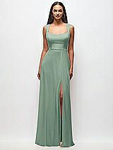 Front View Thumbnail - Seagrass Contoured Wide Strap Sweetheart Maxi Dress