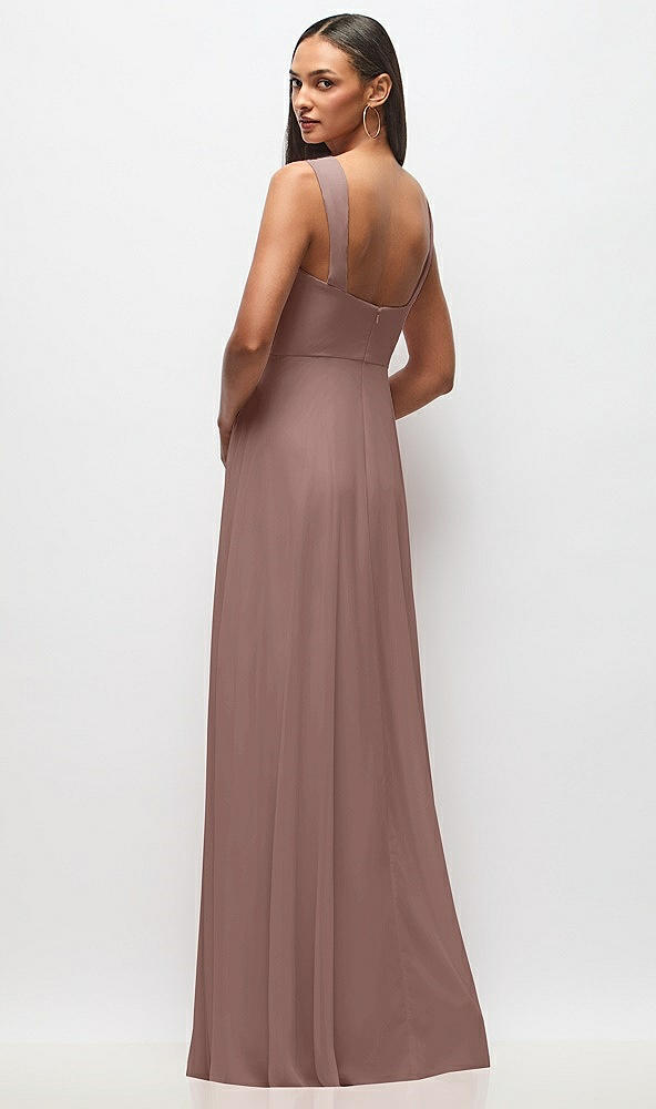 Back View - Sienna Contoured Wide Strap Sweetheart Maxi Dress