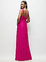 Rear View Thumbnail - Think Pink Contoured Wide Strap Sweetheart Maxi Dress