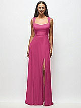 Front View Thumbnail - Tea Rose Contoured Wide Strap Sweetheart Maxi Dress