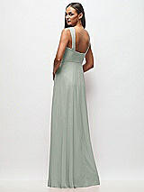 Rear View Thumbnail - Willow Green Contoured Wide Strap Sweetheart Maxi Dress