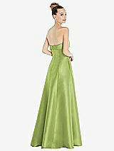 Rear View Thumbnail - Mojito Bow Cuff Strapless Satin Ball Gown with Pockets