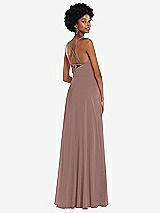 Rear View Thumbnail - Sienna Scoop Neck Convertible Tie-Strap Maxi Dress with Front Slit
