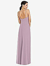 Rear View Thumbnail - Suede Rose Adjustable Strap Wrap Bodice Maxi Dress with Front Slit