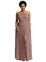 Alt View 1 Thumbnail - Sienna Diamond Halter Maxi Dress with Adjustable Straps