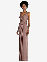 Alt View 2 Thumbnail - Sienna Faux Wrap Whisper Satin Maxi Dress with Draped Tulip Skirt