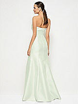 Alt View 3 Thumbnail - Mint Green Bow Cuff Strapless Princess Waist Trumpet Gown