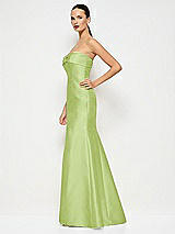 Alt View 2 Thumbnail - Mojito Bow Cuff Strapless Princess Waist Trumpet Gown