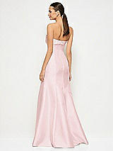 Alt View 3 Thumbnail - Ballet Pink Bow Cuff Strapless Princess Waist Trumpet Gown