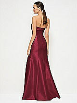 Alt View 3 Thumbnail - Cabernet Bow Cuff Strapless Princess Waist Trumpet Gown