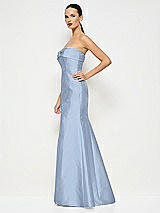 Alt View 2 Thumbnail - Cloudy Bow Cuff Strapless Princess Waist Trumpet Gown