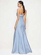 Alt View 3 Thumbnail - Cloudy Bow Cuff Strapless Princess Waist Trumpet Gown