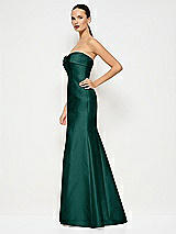 Alt View 2 Thumbnail - Evergreen Bow Cuff Strapless Princess Waist Trumpet Gown