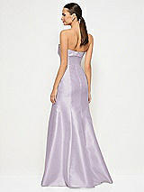 Alt View 3 Thumbnail - Lilac Haze Bow Cuff Strapless Princess Waist Trumpet Gown