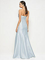 Alt View 3 Thumbnail - Mist Bow Cuff Strapless Princess Waist Trumpet Gown