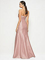Alt View 3 Thumbnail - Neu Nude Bow Cuff Strapless Princess Waist Trumpet Gown