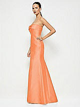 Alt View 2 Thumbnail - Portofino Orange Bow Cuff Strapless Princess Waist Trumpet Gown