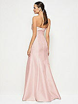Alt View 3 Thumbnail - Rose Bow Cuff Strapless Princess Waist Trumpet Gown
