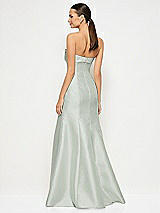 Alt View 3 Thumbnail - Willow Green Bow Cuff Strapless Princess Waist Trumpet Gown