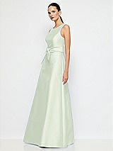 Alt View 2 Thumbnail - Mint Green Jewel-Neck V-Back Maxi Dress with Mini Sash