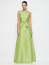 Alt View 1 Thumbnail - Mojito Jewel-Neck V-Back Maxi Dress with Mini Sash