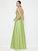 Alt View 3 Thumbnail - Mojito Jewel-Neck V-Back Maxi Dress with Mini Sash