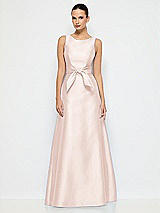 Alt View 1 Thumbnail - Blush Jewel-Neck V-Back Maxi Dress with Mini Sash