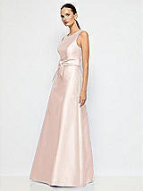 Alt View 2 Thumbnail - Blush Jewel-Neck V-Back Maxi Dress with Mini Sash